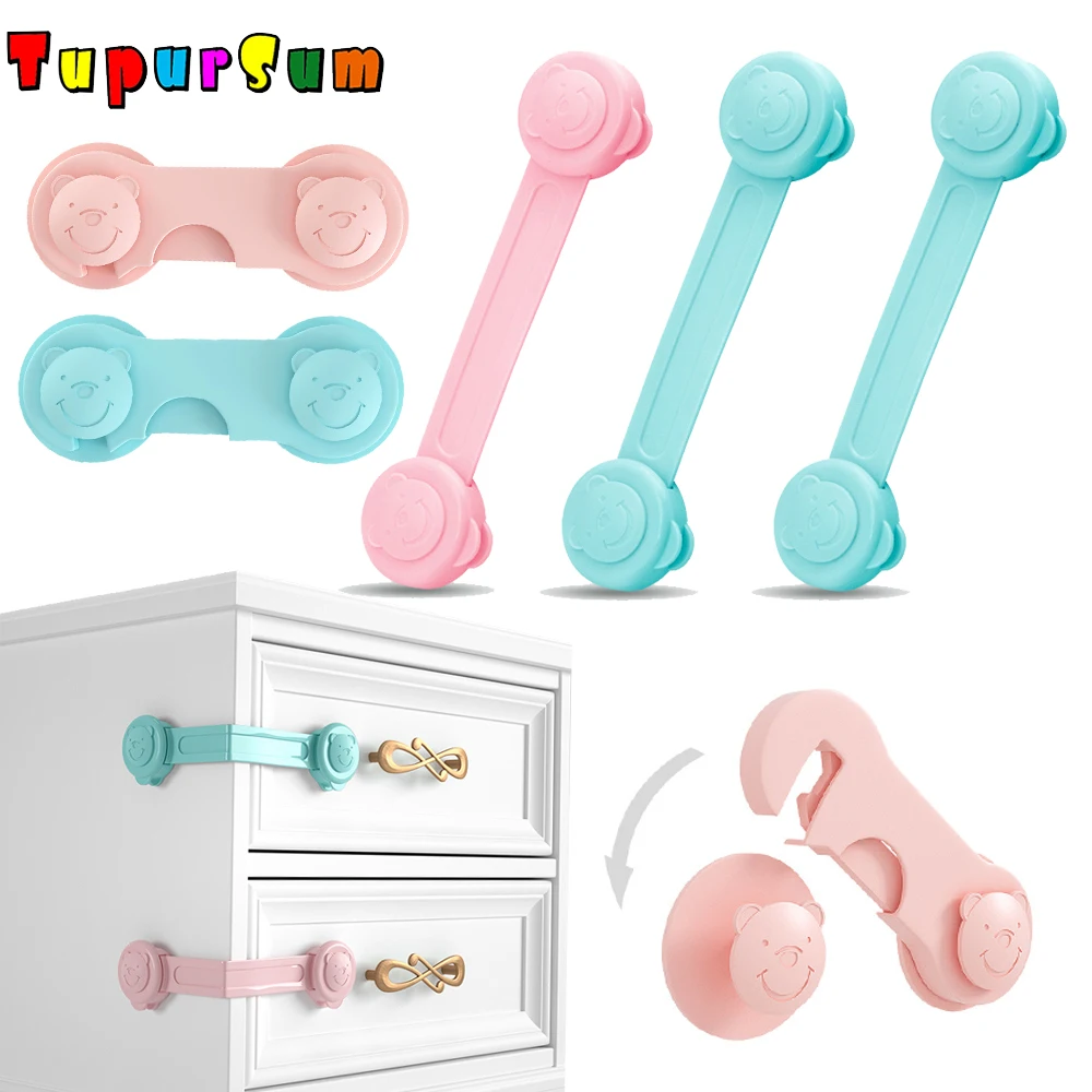 

10Pcs Multi-function Child Lock Protection Safety Lock Drawer Children Locking Doors Locks Children Security Protector Baby Care