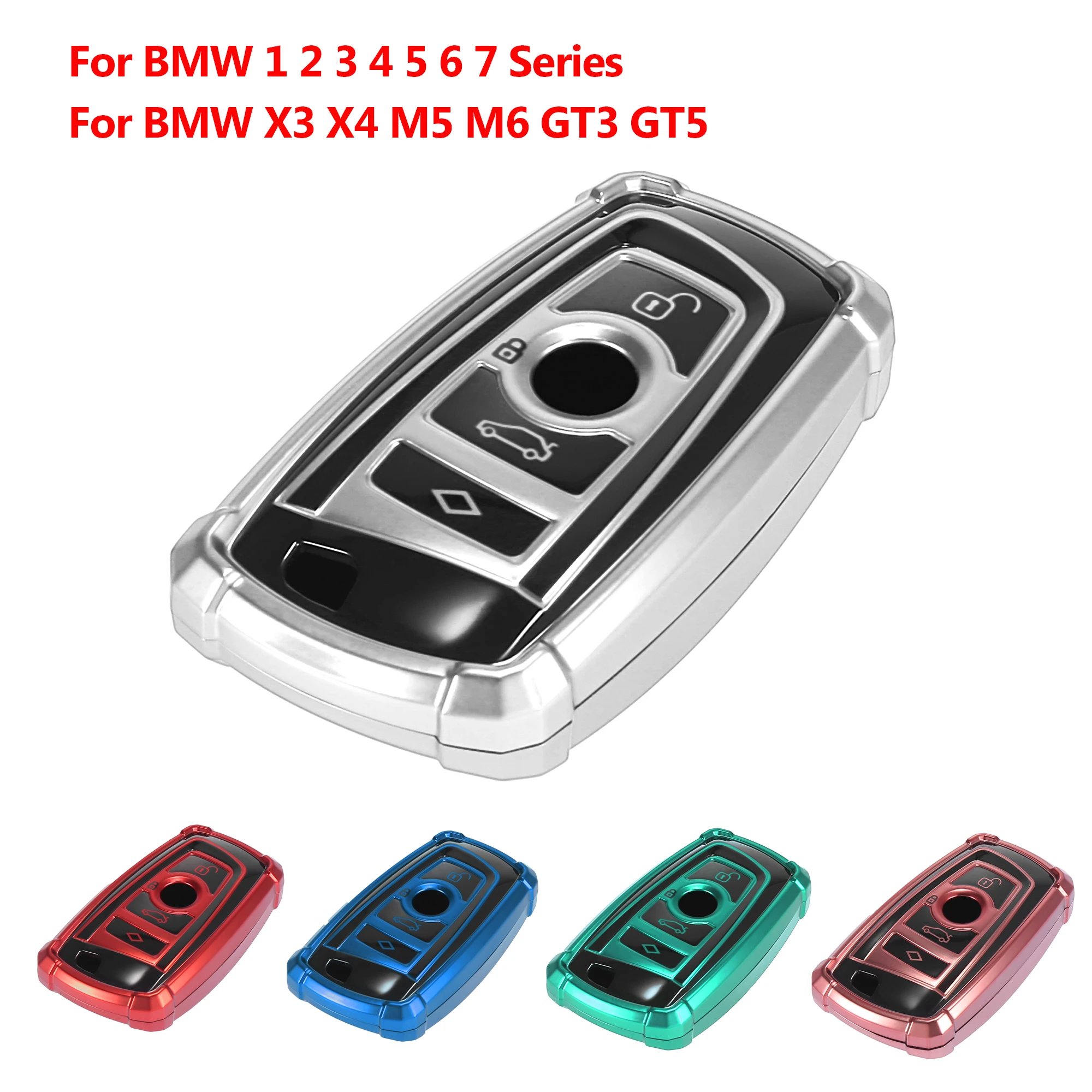 X Autohaux Car Key Fob Cover Per Bmw 1 2 3 4 5 6 7 Series Per Bmw X3 X4 M5 M6 Gt3 Gt5 Series Remote Key Fob Protettivo Tpu