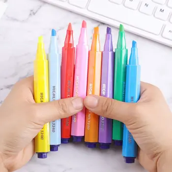 

8pcs/set Candy Color Highlighter Pen Marker Pastel Liquid Chalk Fluorescent Pencil Drawing
