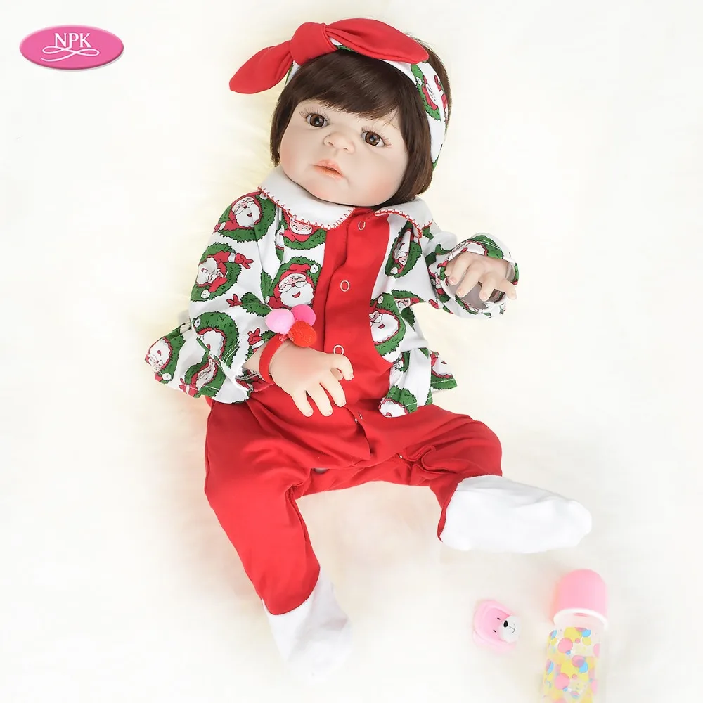 Reborn Toddler Baby Doll 57CM Lifelike Princess Girl Realistic Full Silicone Bath Toy Bebe Reborn Menina Christmas Gift for Kids