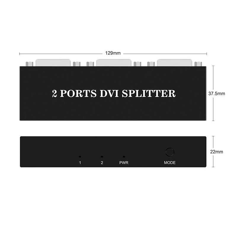 Adaptador de Extensão 1 em 2 1080p para Projetor Splitter Porcelana Saídas hd Monitor Computador Cartão Gráfico Dvi 1x2 - Image 6