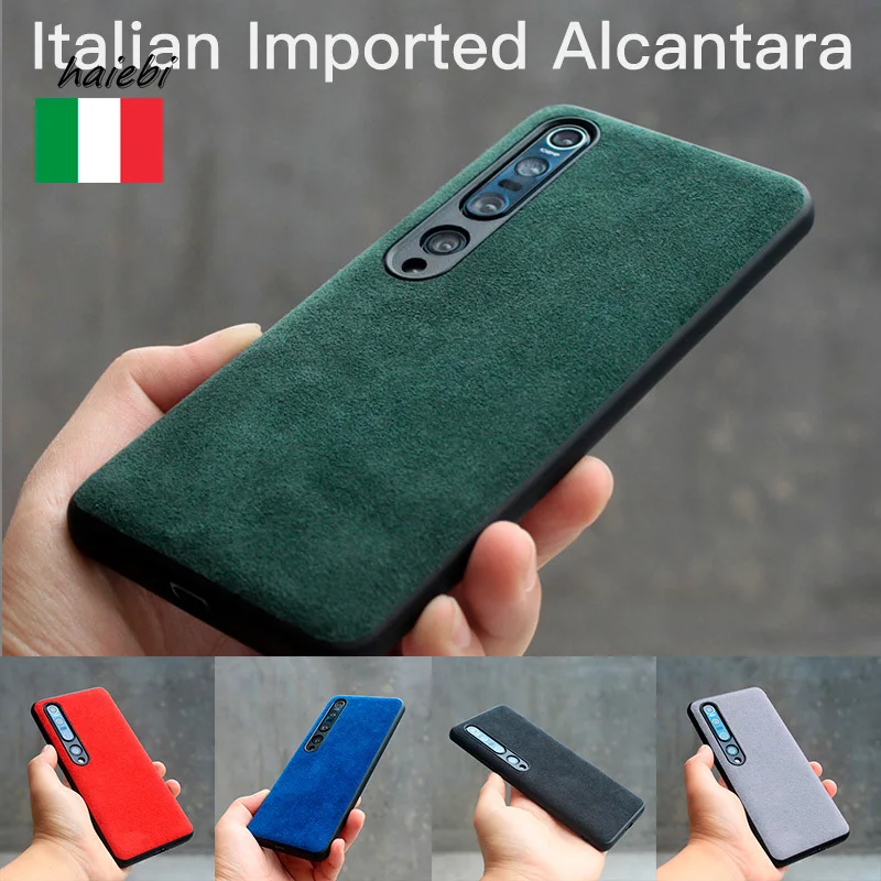 

Italy Alcantara Case for Xiaomi 10 Pro 5G 9 8 6 Luxury Artificial Leather Business TPU Turn Fur Phone Cases for Xiaomi9 Cover