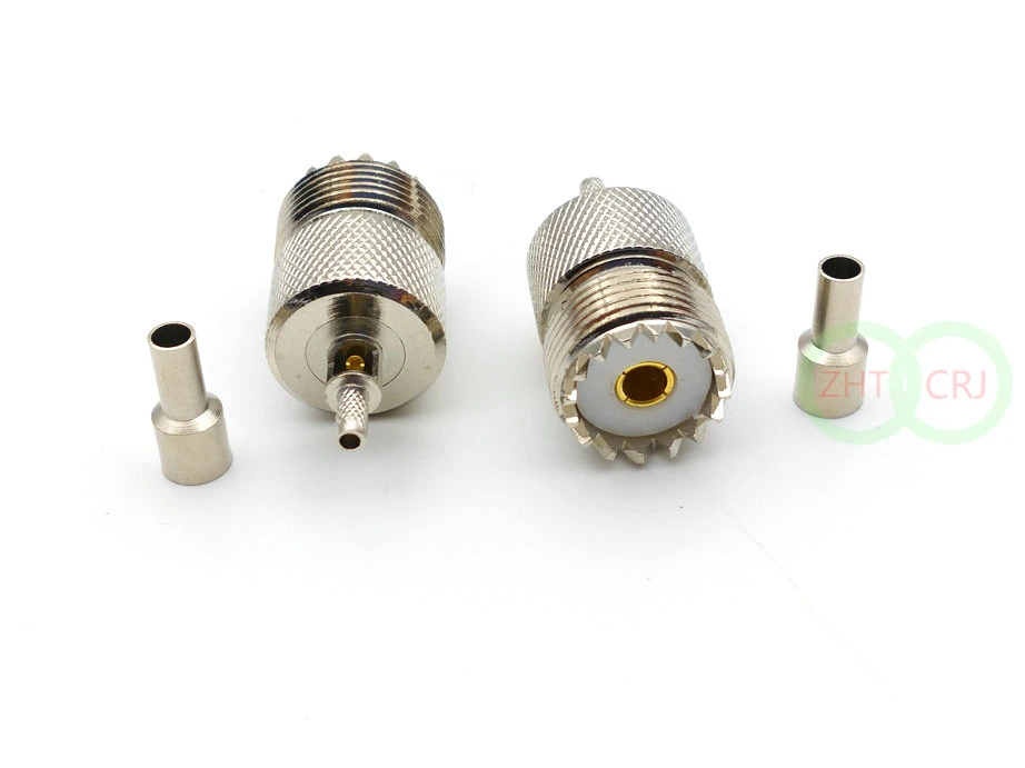 1 pz UHF femmina SO239 jack paratia angolo retto crimpatura