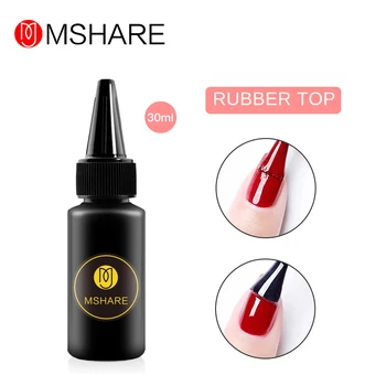 

MSHARE Rubber Gel Top Coat Base 30ml Topgel Nail Gel Polish No Wipe Topcoat