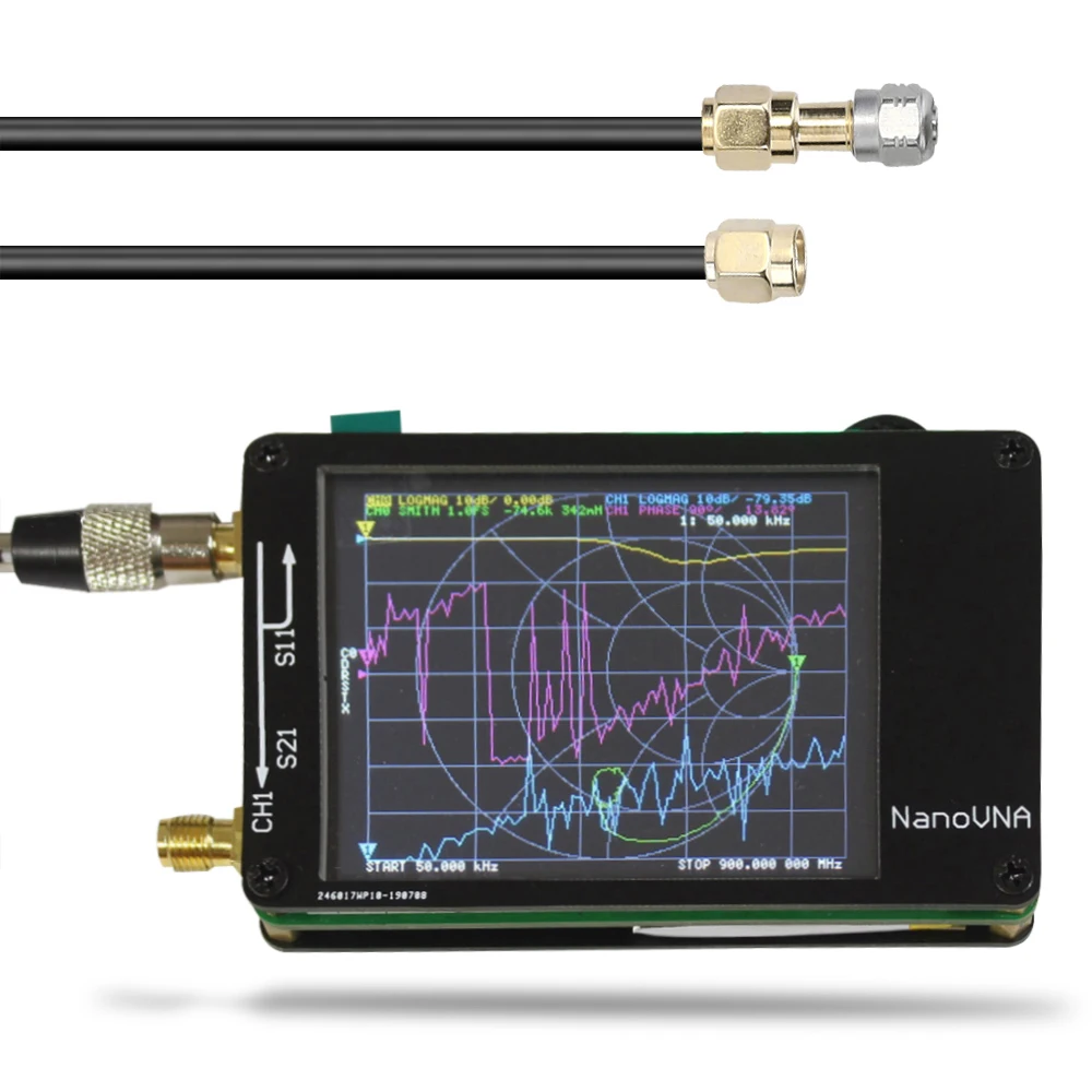 Векторный сетевой анализатор NanoVNA антенный коротких волн HF VHF UHF 50 кгц 240 МГц| |