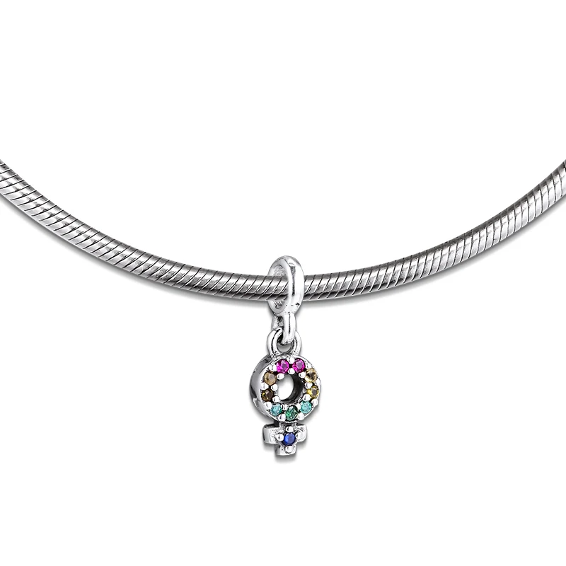 CKK подходит для браслета Pandora ME My Girl Pride, Висячие Подвески для изготовления украшений, серебро 925, оригинальные бусины