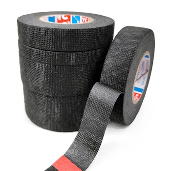 

15M Tesa Type Coroplast Adhesive Cloth Tape For Cable Harness Wiring Loom Electric Flame Retardant Tape Width 9/15/19/25/32MM