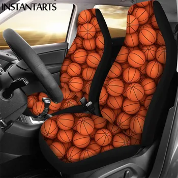 

INSTANTARTS 3D Basketball Printed Car Seat Covers Driver Seat Protect Sheet Comfortable Soft Cats Auto Interior Protect Supplies