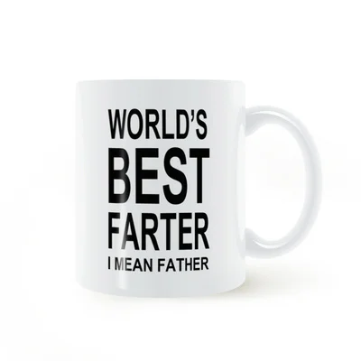 

World's Best Father, I Mean Family Funny Mug Best Dad Gift 11oz Ceramic Coffee Mug Milk Cup Drop Shipping