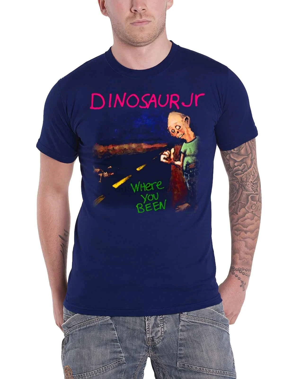 Band Logo Mens Navy Blue 