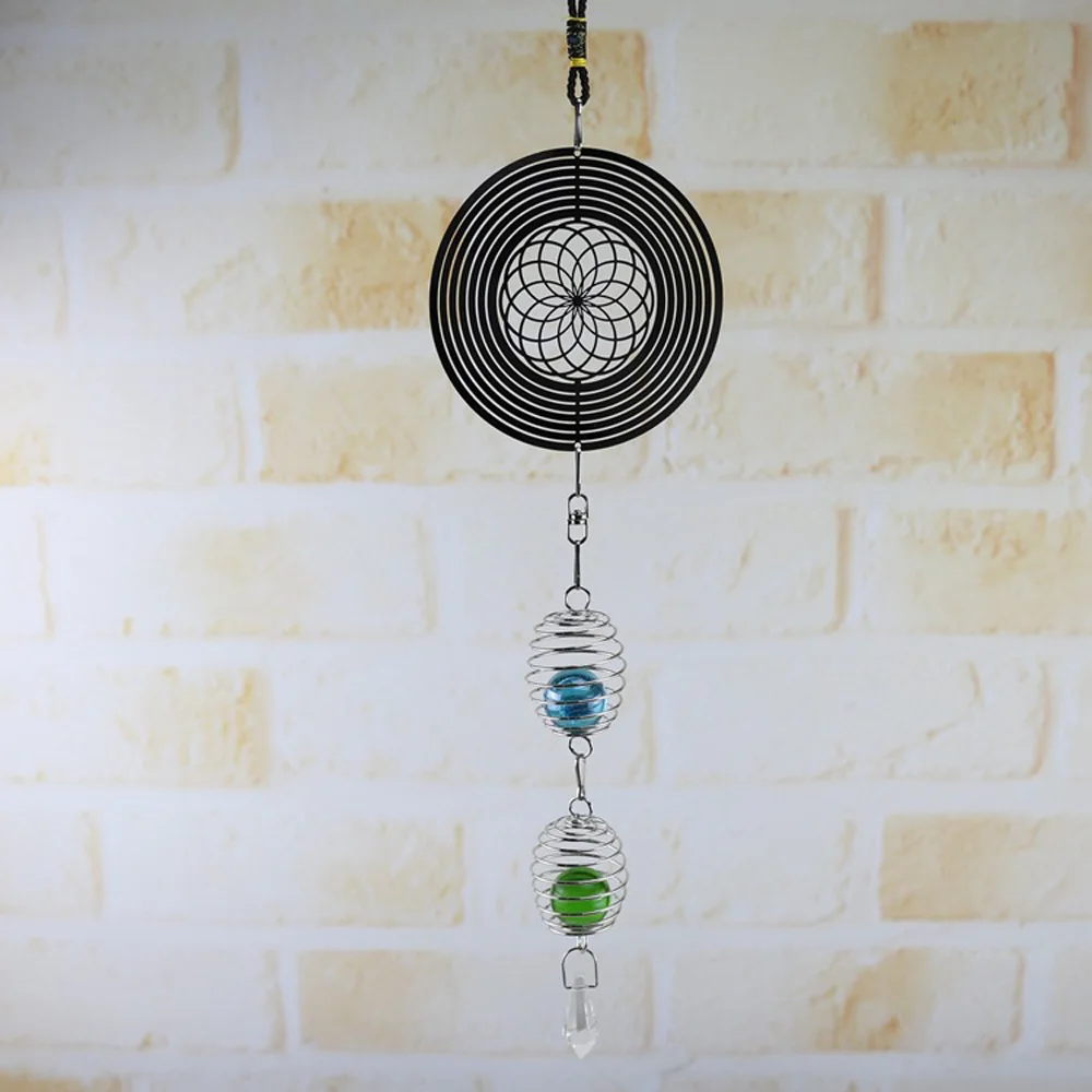 

Gift Wind Chimes Shops Spiral Yard Decor Metal Office Decoration Spinner Rotating Windchime