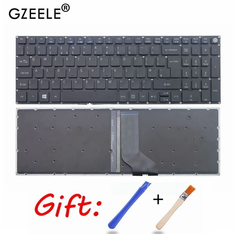 Клавиатура UK GB для Acer aspire E5-522 E5-532 E5-573 E5-722 E5-575 E5-523 E5-552 V5-591G с подсветкой