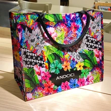 Модная большая сумка с принтом, портативная водонепроницаемая сумка на молнии, вместительная сумка для покупок, дорожная сумка