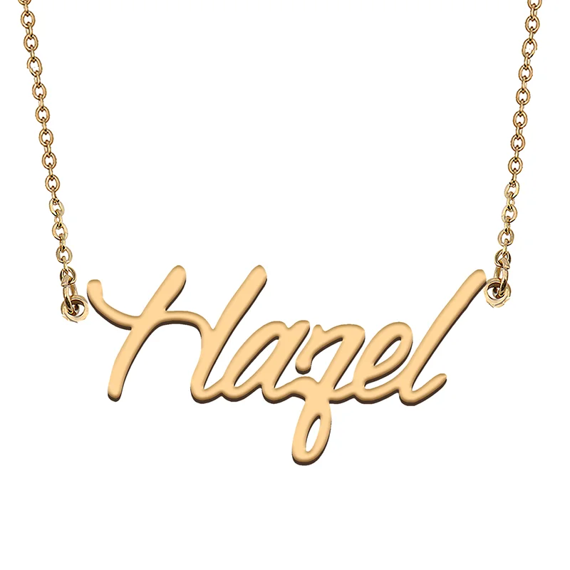 

Hazel Custom Name Necklace Customized Pendant Choker Personalized Jewelry Gift for Women Girls Friend Christmas Present