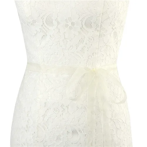 Trendy Belts Rhinestones Pearls Gold Wedding Belts Wedding Sashes Bridal Belt Sashes Wedding Accessories For Women Girl - Цвет: Organza ivory