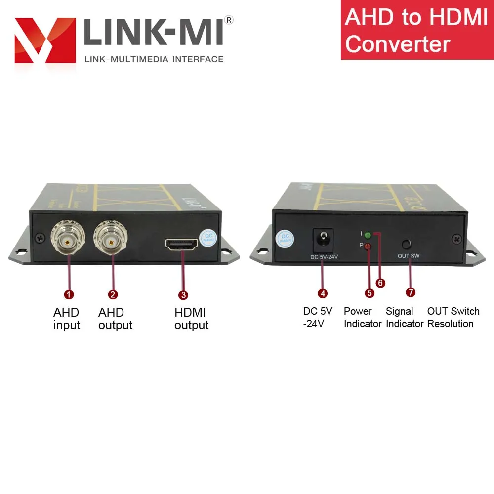 LINK-MI AHD01 AHD Analog to HDMI Digital Converter Signal switching 1080p BNC Version 1.3 of Downward Compatibility | Электроника