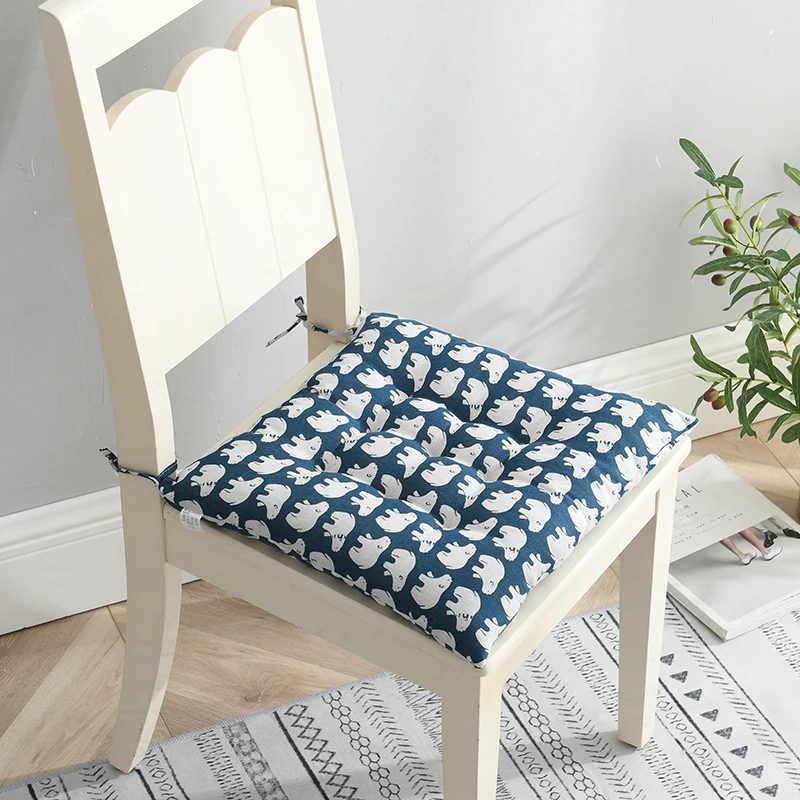 TONGDI домашние мягкие квадратные подушки шлифовальная ткань с принтом лен хлопок вязка резинка-украшение для сиденья мягкий офисный стул, софа татами - Цвет: 1