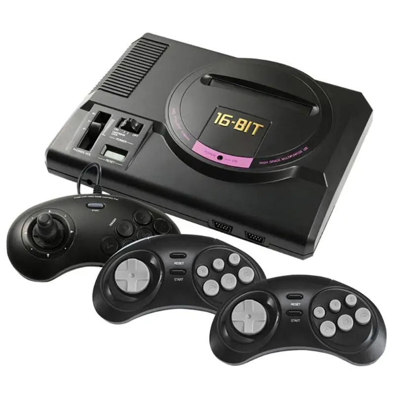 GTIPPOR 16BIT HD MEGA DRIVE MD1 TV VIDEO GAME CONSOLE WITH HDMI AV OUTPUT 2.4G WIRELESS CONTROLLER