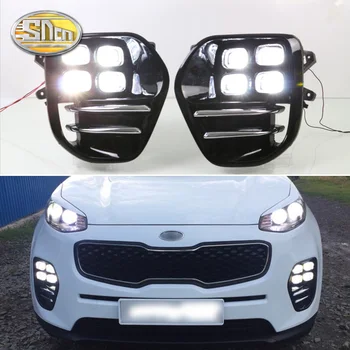 

For Kia Sportage KX5 2016 2017 2018 Plug and Play Car 12V DRL Waterproof LED Daytime Running Light LED Fog Lamp Daylight SNCN