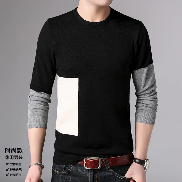 Новая мода Trui Gentle men Trui Dressed Облегающие джемперы вязанный шерстяной Восстановленный корейский стиль повседневная мужская одежда
