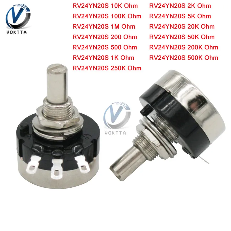 1 шт. RV24YN20 B105 B504 B204 B104 B503 B203 B103 B502 B202 B102 1M 500K 200K 100K 50K 20K 10K 5 K 2K 1K потенциометр