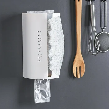 

Kitchen Wall-mounted Paper Towel Rack Bath Rectangle Non-marking Toilet Paper Storage Box