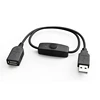 Data Sync USB 2.0/3.0 Extender Cord USB Extension Cable With ON OFF Switch for Raspberry Pi PC USB Fan LED Lamp 2