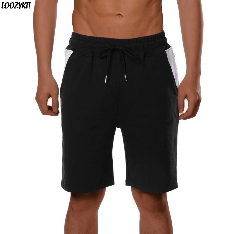 

LOOZYKIT Summer Men Bodybuilding Shorts Running Swimming Athletic Gym Tight Lifting Shorts Solid Color Beach Five Pants