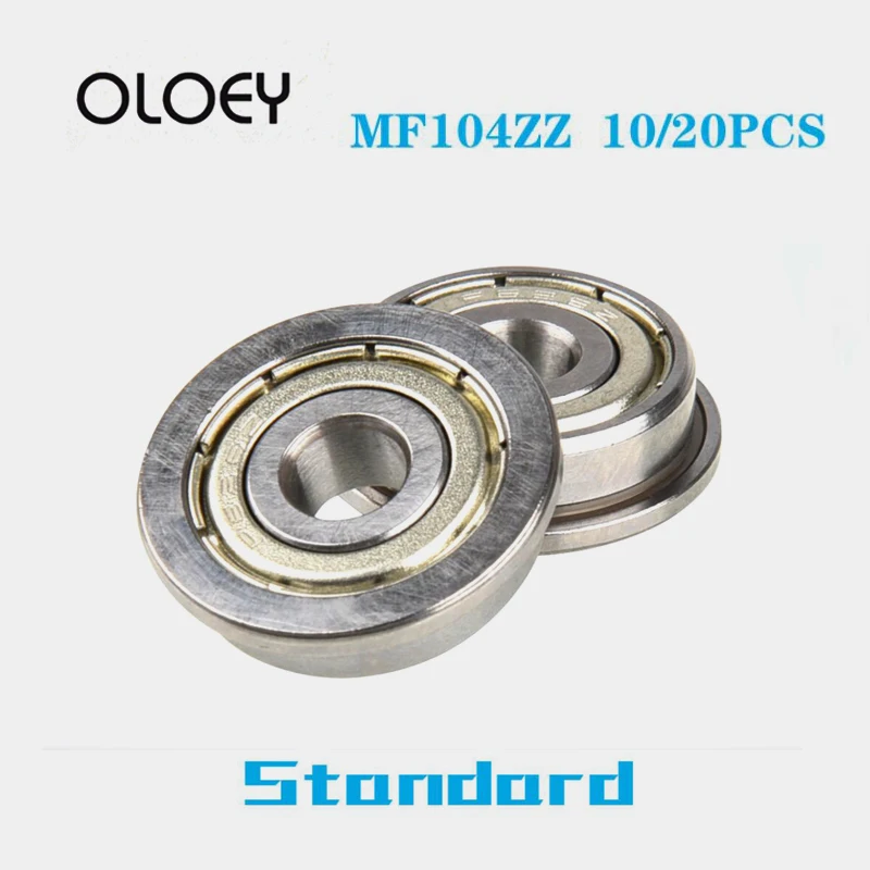 Фланцевый подшипник MF104ZZ 4x10x4 мм ABEC-1 10/20 шт Миниатюрный фланцевый MF104 Z ZZ шариковые