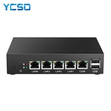 YCSD Mini PC Intel Celeron J1900 dört çekirdekli 4 * Gigabit Ethernet LAN Mini bilgisayar Celeron J1800 fansız PC Pfsense güvenlik duvarı yönlendirici