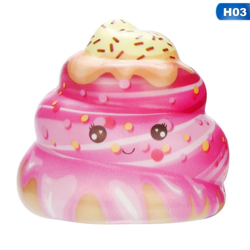 3 Kawaii антистресс милый PU медленно отскок крем торт красочный Poo медленно поднимающийся крем вентирование снятие стресса игрушки Poo торт крем игрушка - Цвет: 3