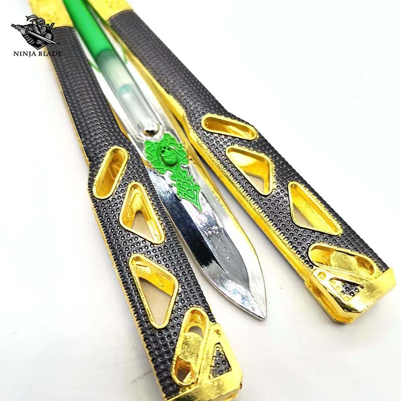 Apex ATIONS-Couteau papillon non aiguisé, modèle d'affichage en métal  uniquement pour les cadeaux de collection de jeux, extrémités Octane  Balisong Heirloom