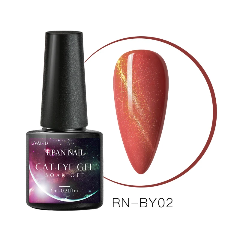 Q01813 RBAN NAIL 6 мл Цветной Гель-лак для ногтей кошачий глаз замачиваемый Гель-лак для ногтей долговечный кошачий глаз УФ-Гель-лак для маникюра ногтей - Цвет: Q01813