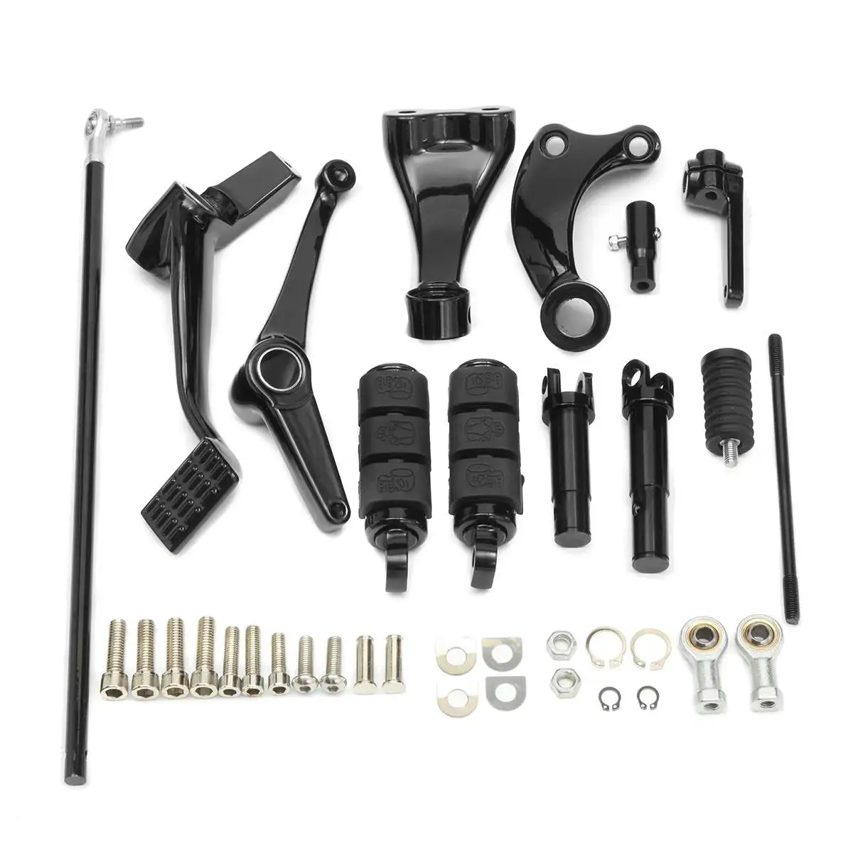 

Motorcycle Gloss Black Forward Controls Skull Pegs Levers Linkages Complete Kit For Sportster 2014 2015 2016 2017 XL883 1200