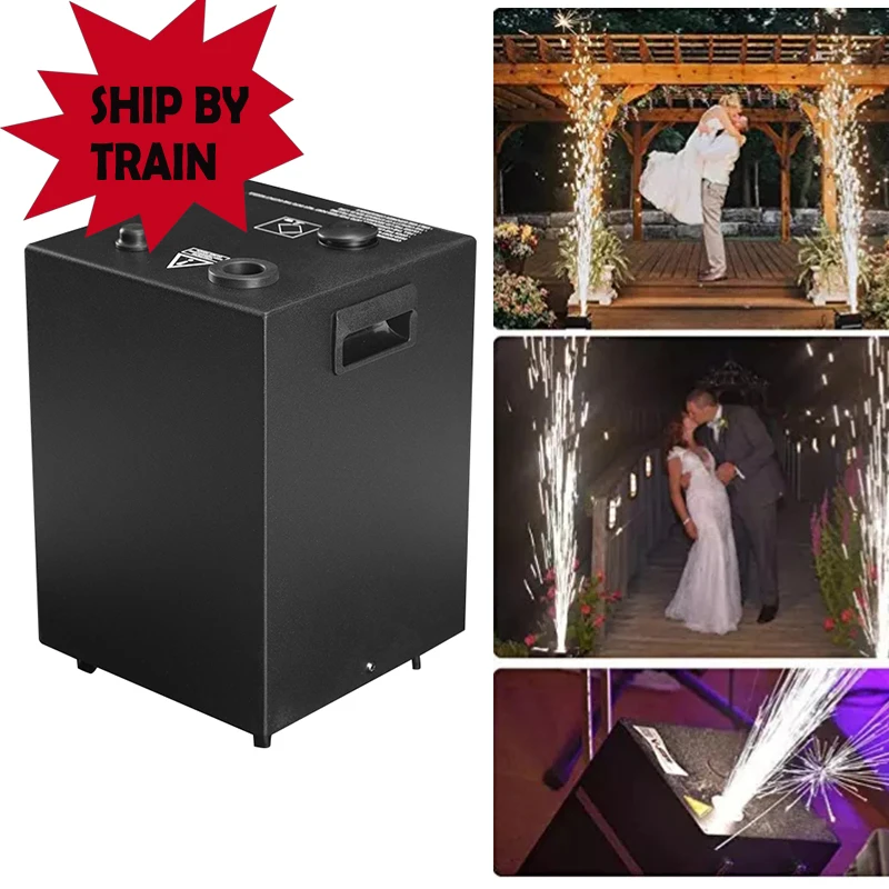 

Отправка на поезде до EU-600W DMX512, аппарат для холодной искры, аппарат для огнеупорной работы с фонтаном, пульт дистанционного управления, титановый металлический порошок