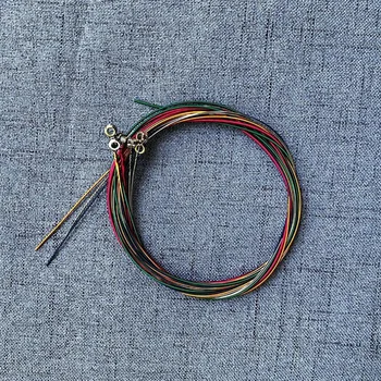 

6Pcs/set Rainbow Colorful Guitar Strings E-A For Acoustic Folk Guitar Hot Sale
