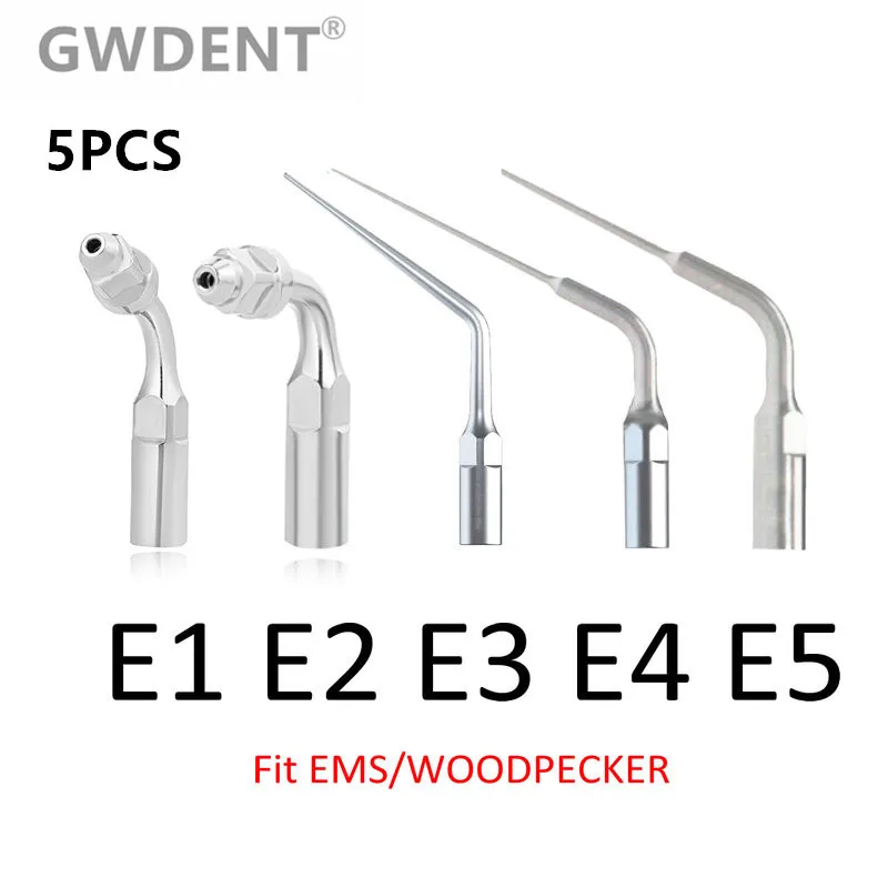 5pcs E1,e2,e3,e4,e5, Dental Ultrasonic Scaler Tips Dental Endodontic