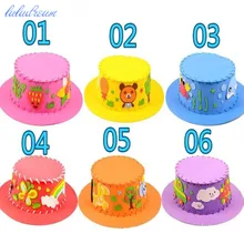 

Six Colors Handmade EVA Hat Toy Children DIY Art Craft Kits Educational Boy Girl Early Practice 3D Puzzle DIY Hat Toy Gift