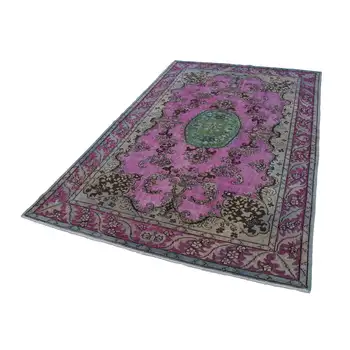 

175x278 Cm Pink Handmade Over Dyed Rug-6x9 Ft