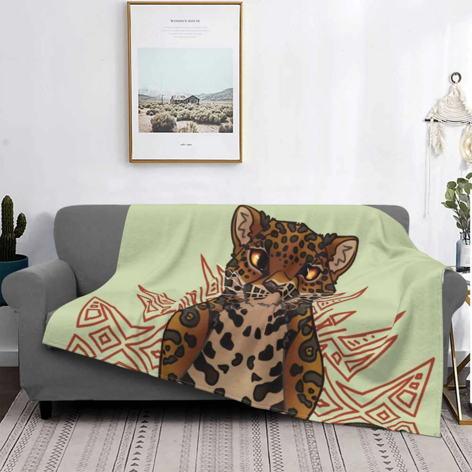 Wildlife flannel blanket