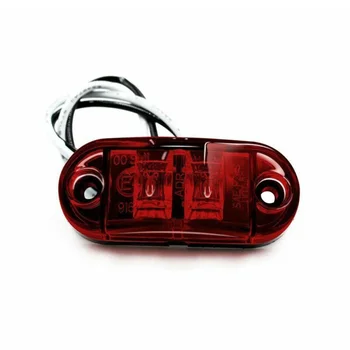 

Red Side Marker Light LED 2 Diode Oval 2.5-Inch Truck 10pcs High Quality