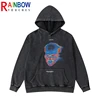 Rainbowtouches New Hoodies Men High Street Retro Wash Old Skull Jacket Hip Hop Trend Graphic Women