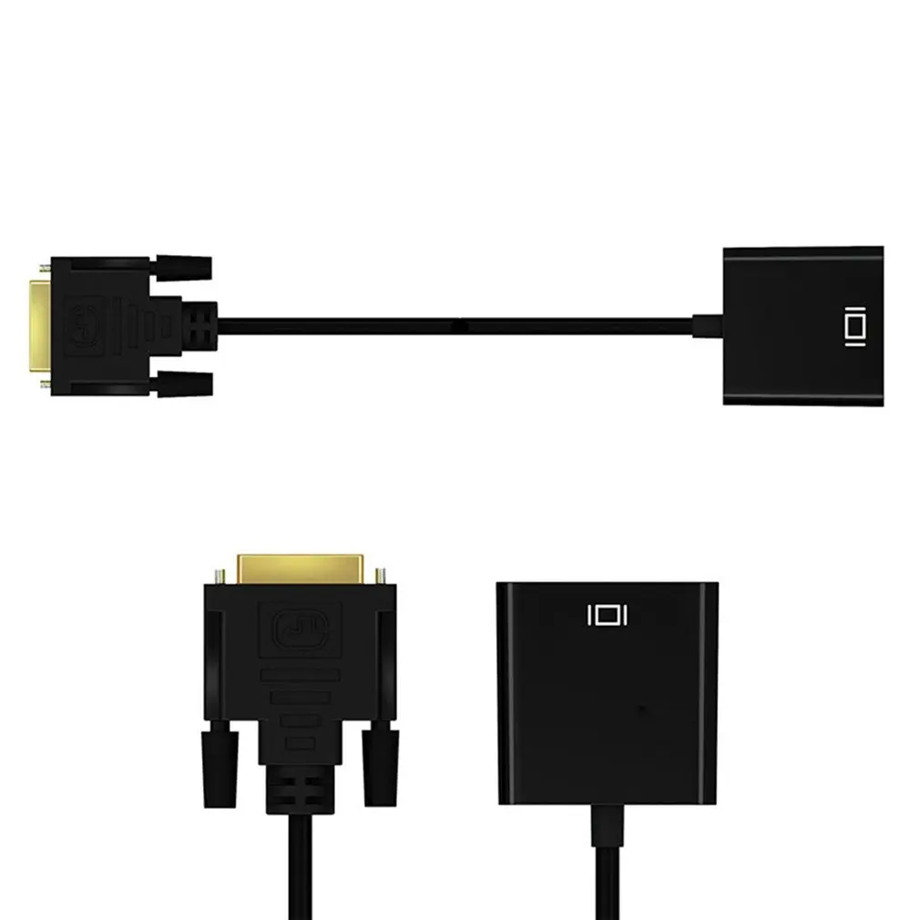 DVI штекер в VGA Женский видео конвертер адаптер DVI 24+ 1 25 Pin DVI-D в VGA Кабель-адаптер для ТВ PS3 PS4 PC дисплей 1080P