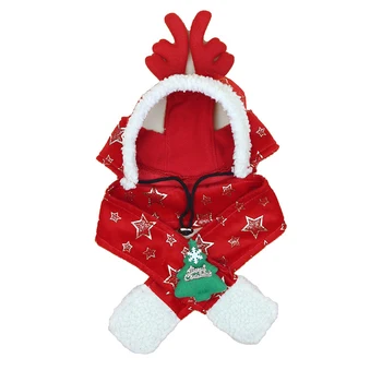 

Dog Cat Caps Pet Santa Hat Birthday Scarf Collar Bow Tie Christmas Costume for Cats Puppy Kitten Small Dogs Pets Accessories