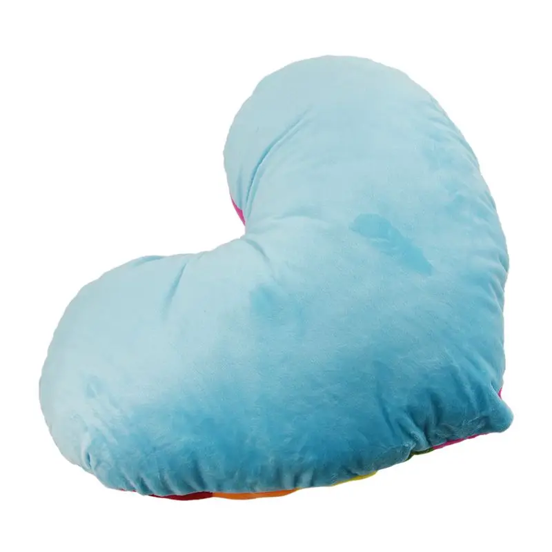 Lovely Soft Stuffed Plush Cushion Nap Rainbow Love Heart Pillow Toys Heart