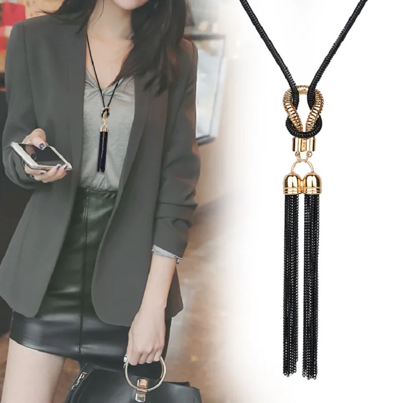 Sweater Chain Necklaces Female Sales Long Tassel Women Winter New-Arrival