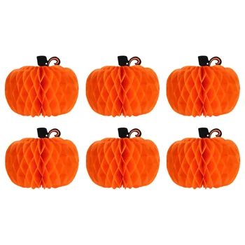 

6pcs Easter Halloween Honeycomb Paper Flower Ball Reusable Exquisite Paper Art Decoration for Garden Decoration