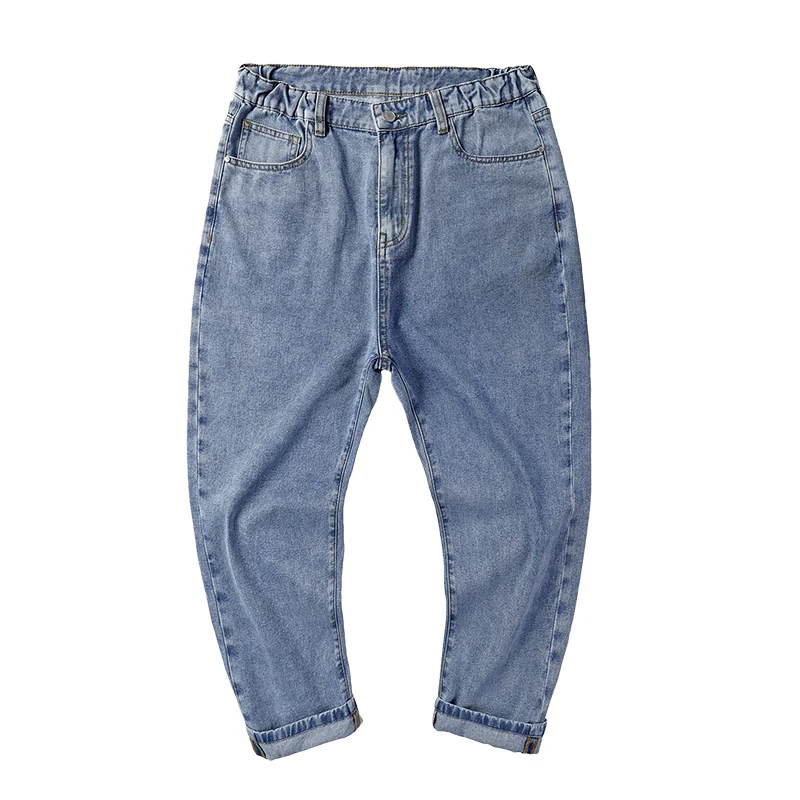 Plus-size Elasticity Jeans Korean Wave Harem Elastic Waist Large Size Men'S Wear Plus-sized Pants Fat Ankle Banded pants 46 48 Plus-size Elasticity Jeans Korean Wave Harem Elastic Waist Large Size Men'S Wear Plus-sized Pants Fat Ankle Banded pants 46 48
