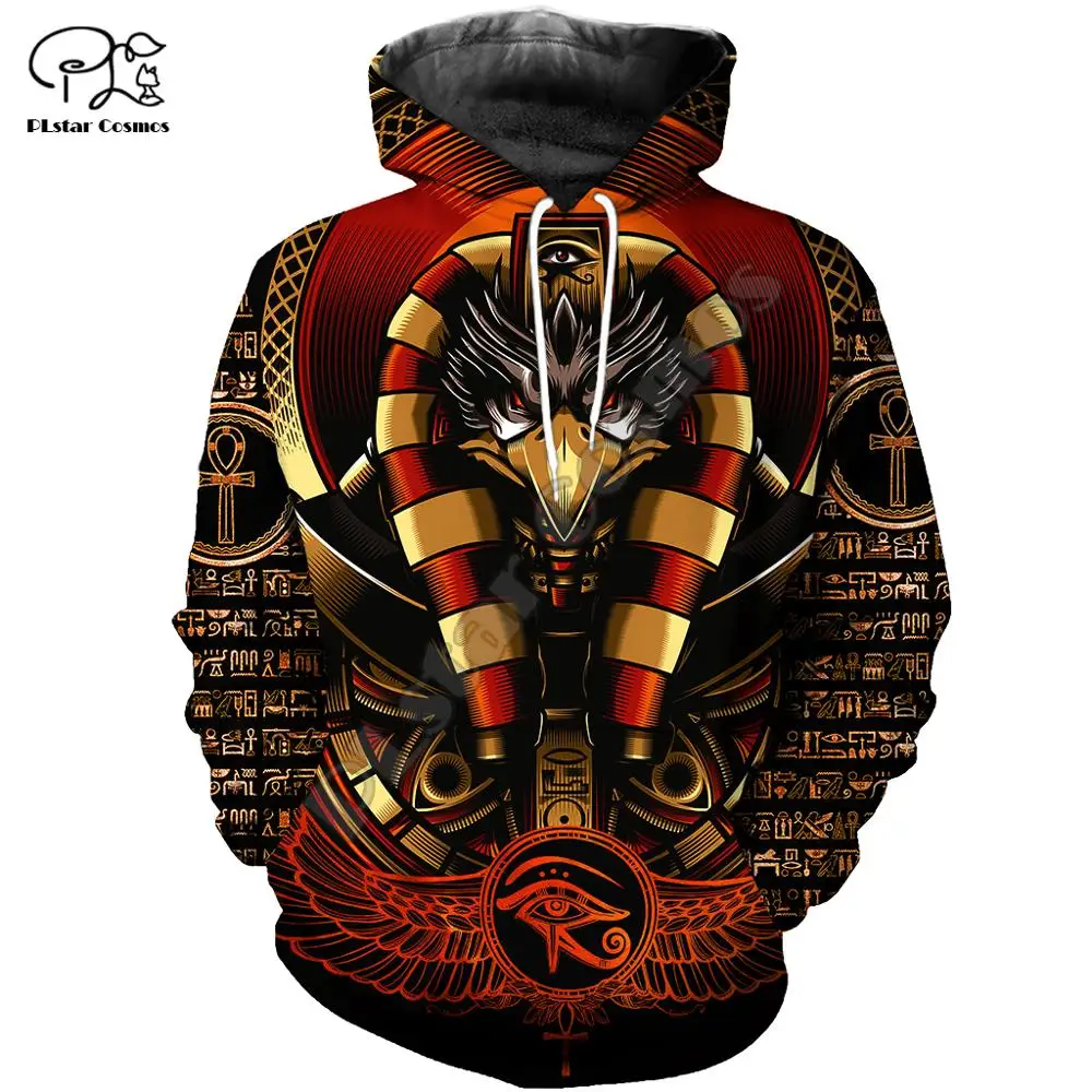 Men Ancient Egypt Horus God Print 3d India Native Hoodie Women Unisex