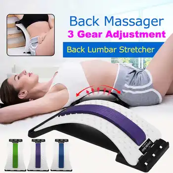 

Back Stretch Equipment Massager Magic Stretcher Fitness Lumbar Support Relaxation Spine Pain Relief